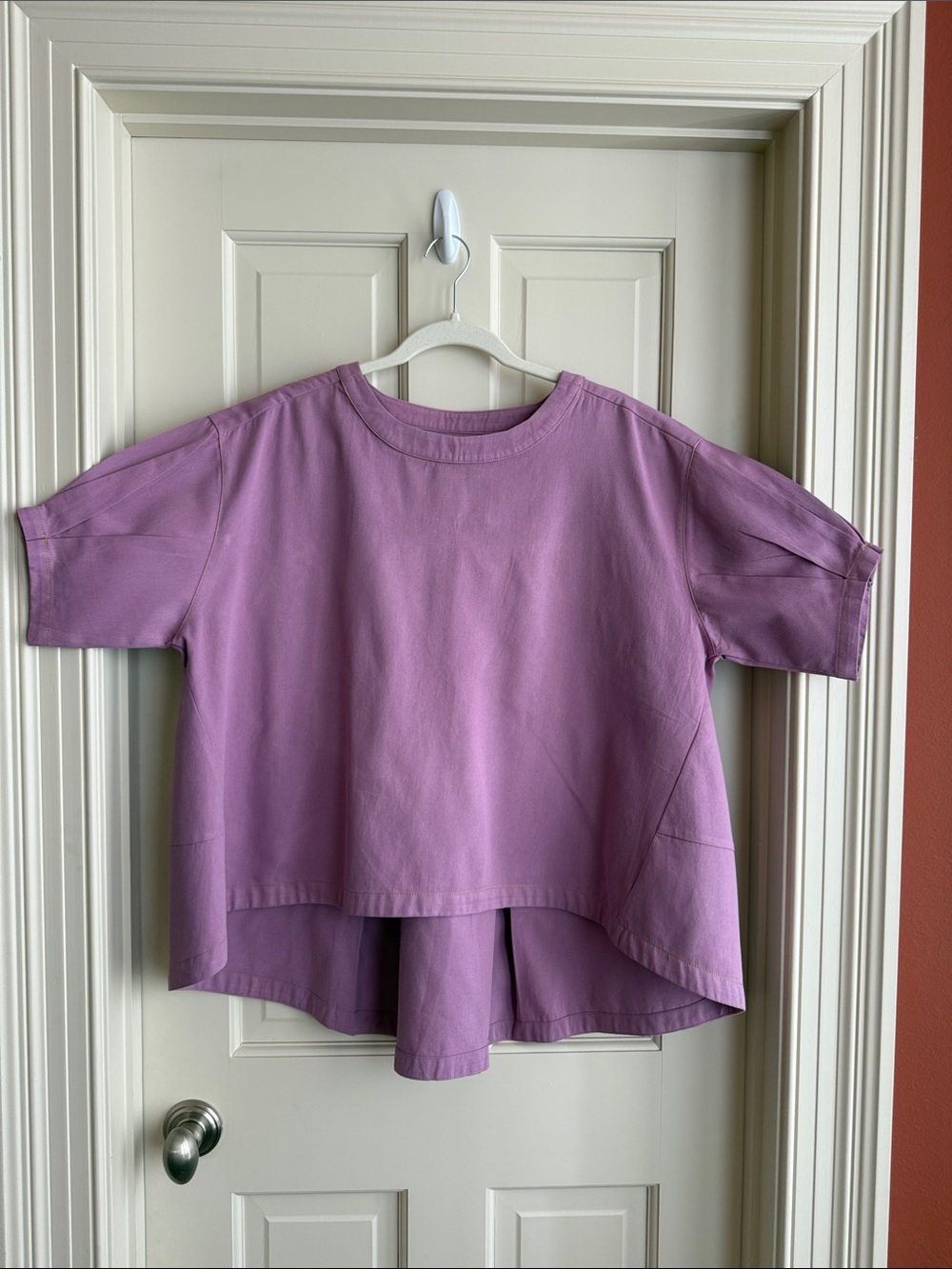 Umgee Lavender Short Sleeve Boxy Top
